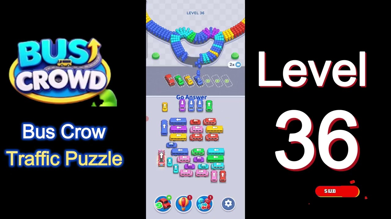 Bus Crowd Traffic Jam Level 36 | Bus Puzzle Game Walkthrough | Go