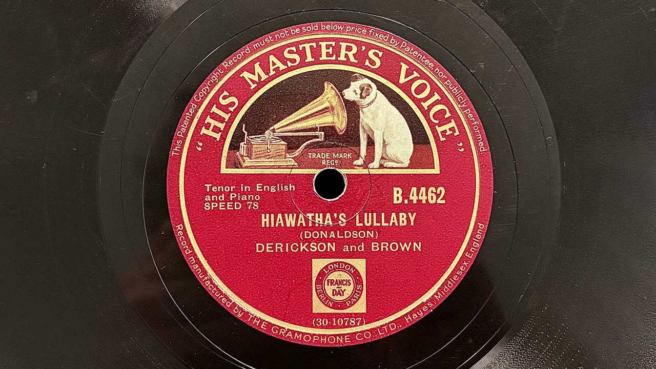 Hiawatha's Lullaby - Derickson and Brown - 1933