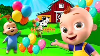 🎈 Bouncing Balloons Fun! | New Baby Balloon Rhyme | My Colorful Balloon Rhyme #balloon #kidssongs