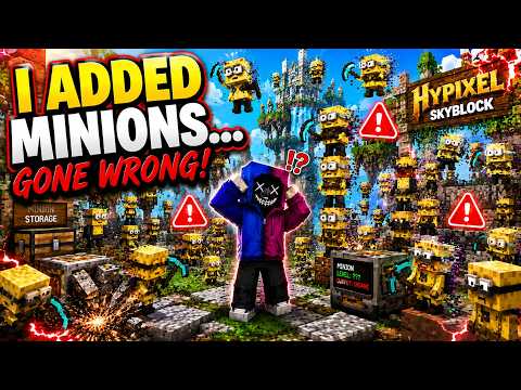 I Played Hypixel In Minecraft | Made Minions And Placed them (GONE WRONG)