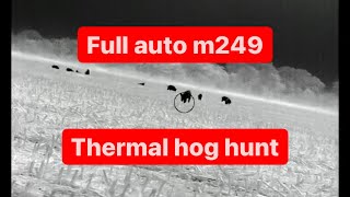 FULL AUTO M249 THERMAL HOG HUNT | N-Vision X #shorts