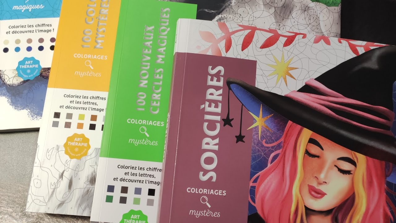 ma collection de livres et mes coloriages réalisés en 2022.