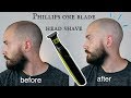 SHAVING MY HEAD - Phillips one blade head shave review *IMPRESSIVE*