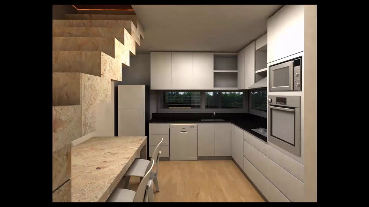 motivo facultativo En la actualidad Diseños De Cocinas con escaleras de inspiración - YouTube