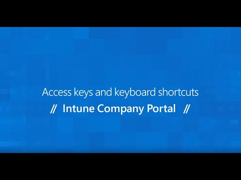 Intune Company Portal Keyboard Shortcuts