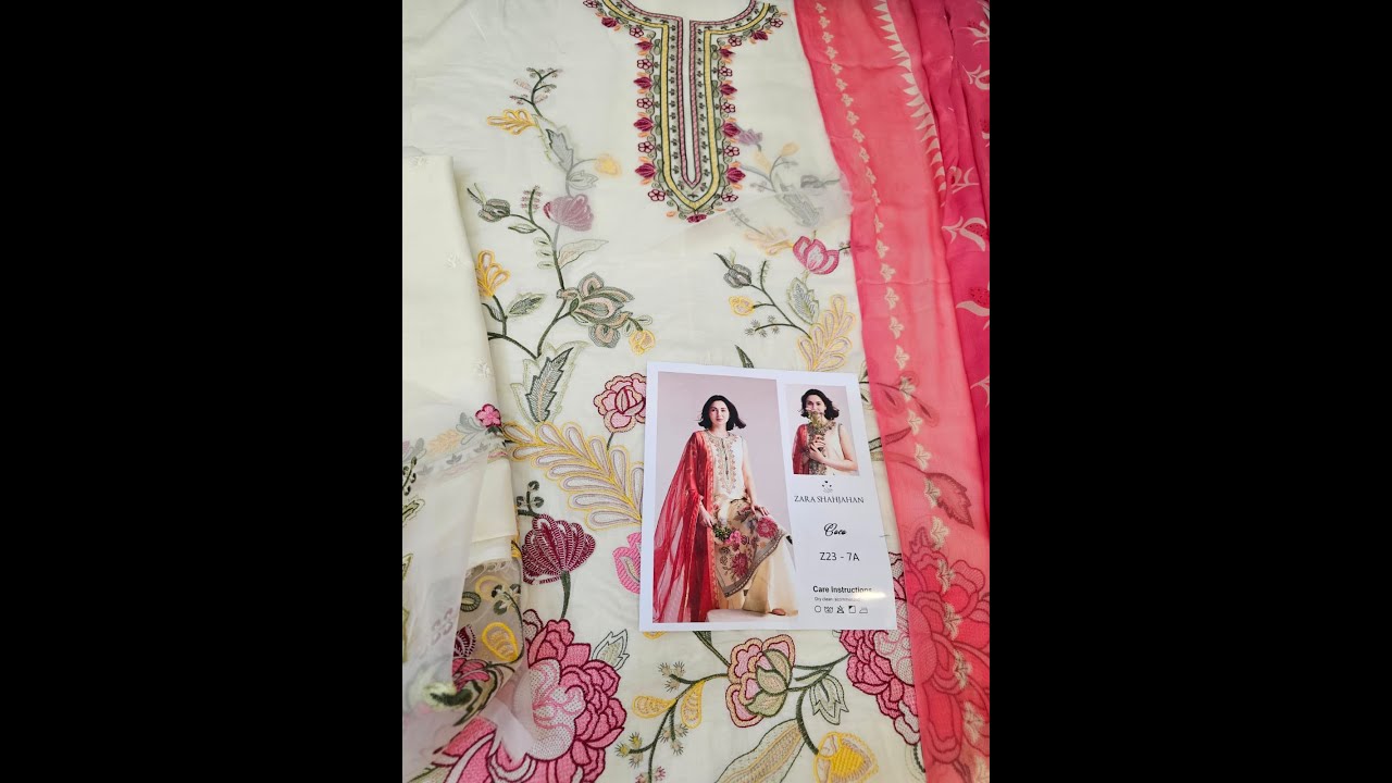 COCO EMBROIDERED 3 PC UNSTITCHED SUMMER LAWN COLLECTION WITH PURE CHIFFON DUPPTTA 7A