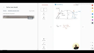 A projectile is thrown with a speed v at an angle θ with the vertical.