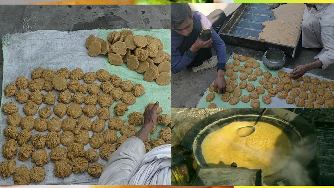 How to Make Jaggery(Gur گر). Jaggery Production Process. Traditional