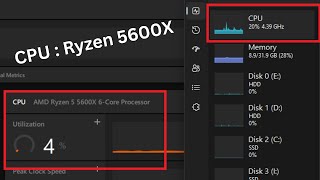 AMD Ryzen 5600X  ... Task Manager  & Adrenaline Software   .... CPU Usage are Different screenshot 2
