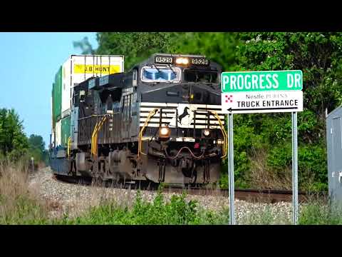 CSX 3194 Police Unit! NS CP and BNSF Power on Freight Train! Big BNSF Stack Train and Much More!