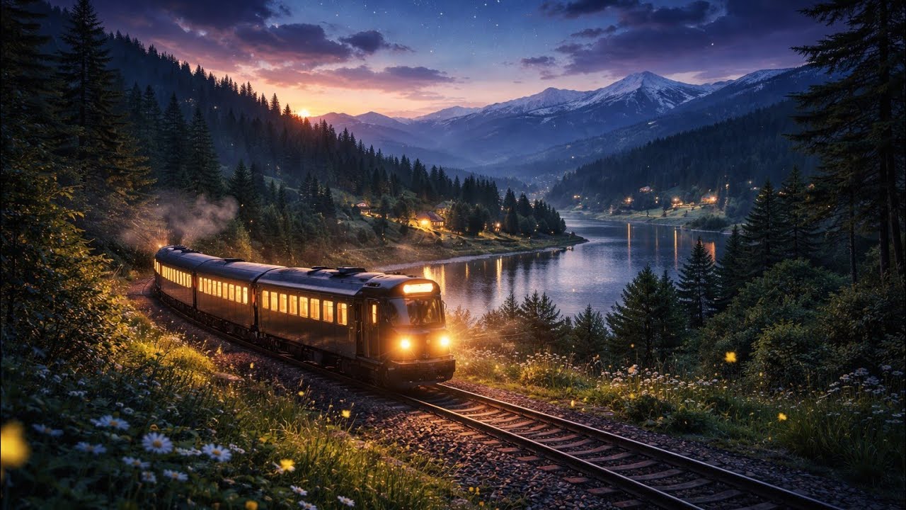 A Gentle Night Train Journey Into Sleep | Calming Bedtime Story
