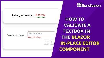 How to Validate a Textbox in the Blazor In-Place Editor component