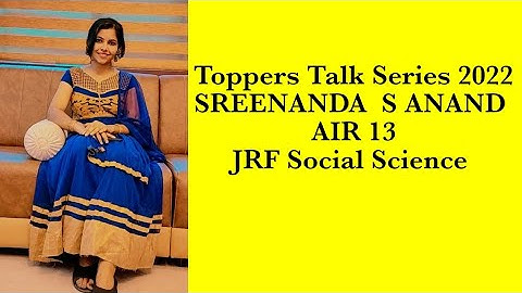 #jrf#socialscience#prepration #strategy#Sreenanda S Anand AIR 13#extension#bhu#srf#