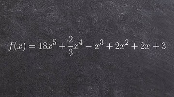 How to apply descartes rule of signs to find all positive & negative zeros of a polynomial