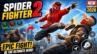 🔥 Spider Fighter 2 Gameplay | Spider Hero vs All Enemies 😱 | New Action Game 2026 #games #spiderman  screenshot 5