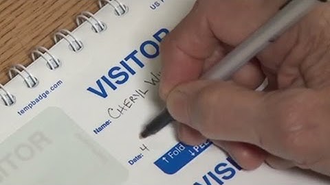 TEMPbadge Visitor Badge Log Book