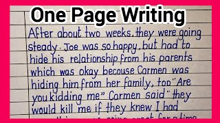 Neat and clean handwriting /How to Improve your handwriting /one page English handwriting