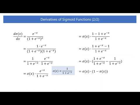 Anatomy of Logistic Regression (9/20) Differentiation of Sigmoid Functions