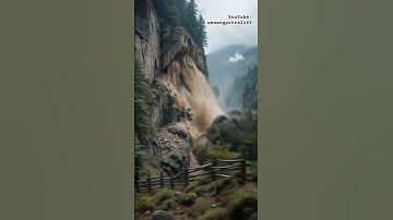 “Terrifying Mountain Collapse Caught From Above! 🌋🚁” #shorts