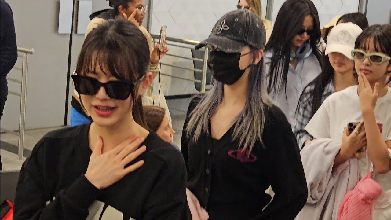 IVE 아이브 arrival at Charles de Gaulle Airport in Paris for the Show What I Have Concert @ Accor Arena