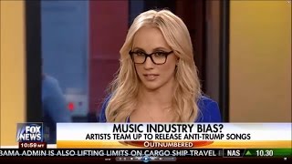 10-14-16 Kat Timpf on Outnumbered - Musicians Release Anti-Trump Songs