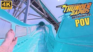 Thunder Rapids POV (4K 60FPS), Six Flags Fiesta Texas ProSlide Water Coaster | Non-Copyright