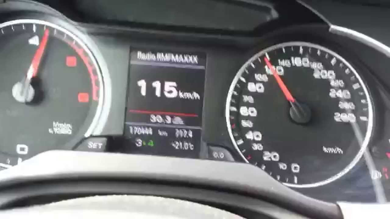 New A4 2.0 TDI (B8) 170ps 50-160 km/h Acceleration Test