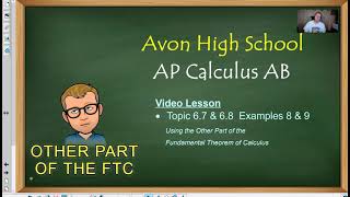 Avon High School - AP Calculus AB - Topics 6.7 and 6.8 - Examples 8 and 9 Profile