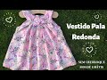 Vestido Gola Redonda #MoldeGratis #PatronesGratis #FreePattern