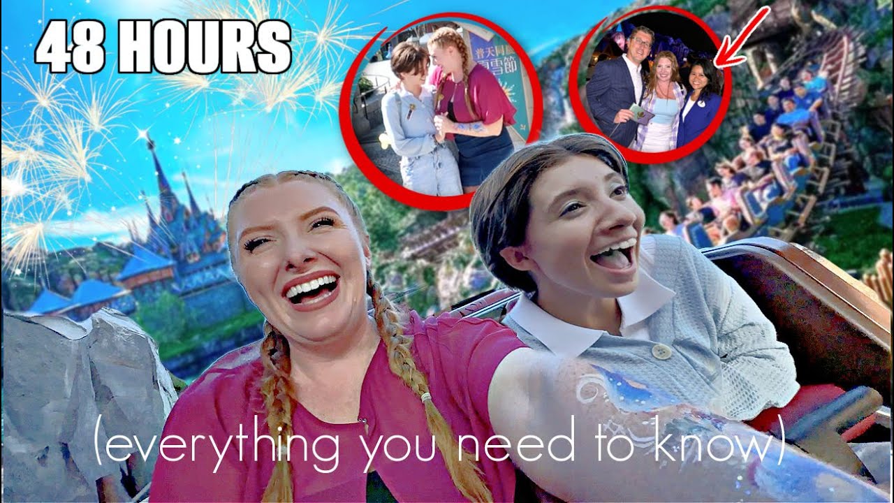 48 hour *emotional* OPENING of the Hong Kong World of Frozen LIVE w/ my daughter (DREAM COME TRUE)