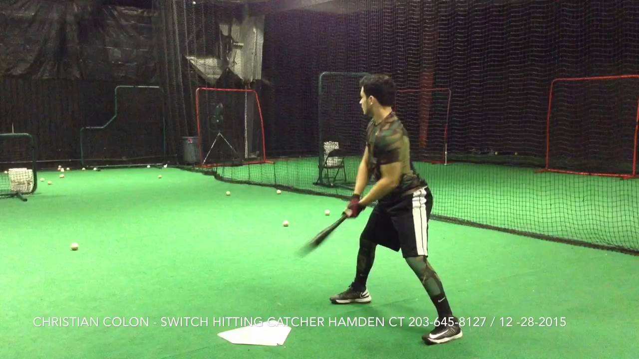 Christian Colon Switch hitting catcher YouTube
