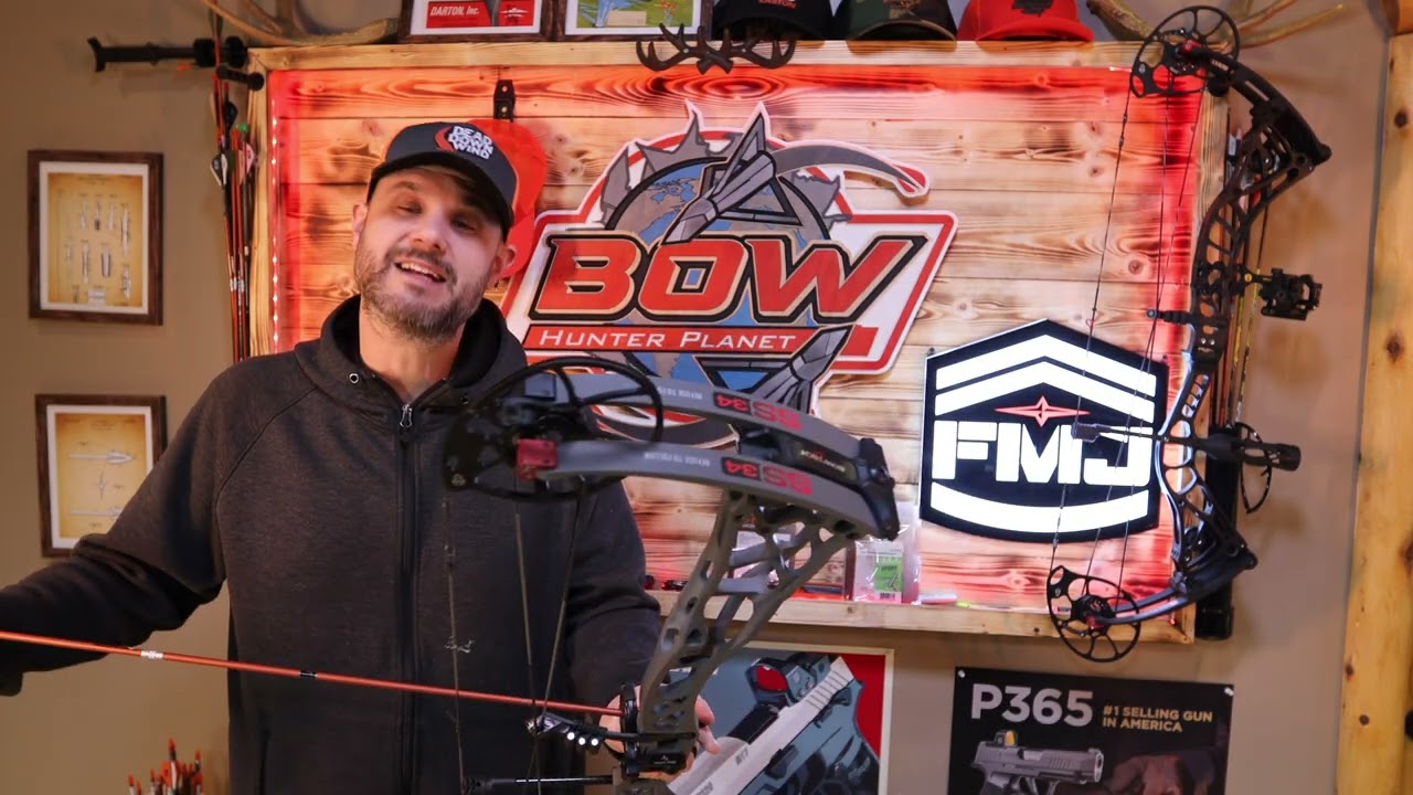 Arc à Poulies Bowtech SS34 - Main Droite 60lbs - Allonge 26-31,5 Pouces - Noir Carbone - Neuf Sous Boîte - Réf A13960