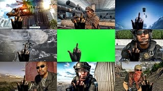 Battlefield Hardline - flipping the Bird green screen