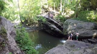 Cliff diving at Devils Pool, PA