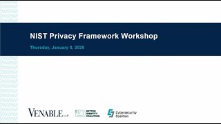 NIST Privacy Framework Workshop