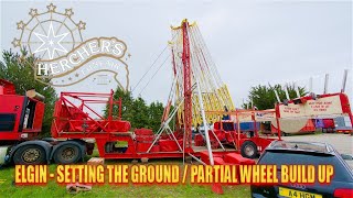 Herchers funfair  - Elgin - Setting the ground / Ferris Wheel Partial Build