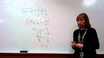 Solving a radical equation, example 1