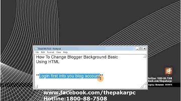 Blogger-How To Change Background HTML