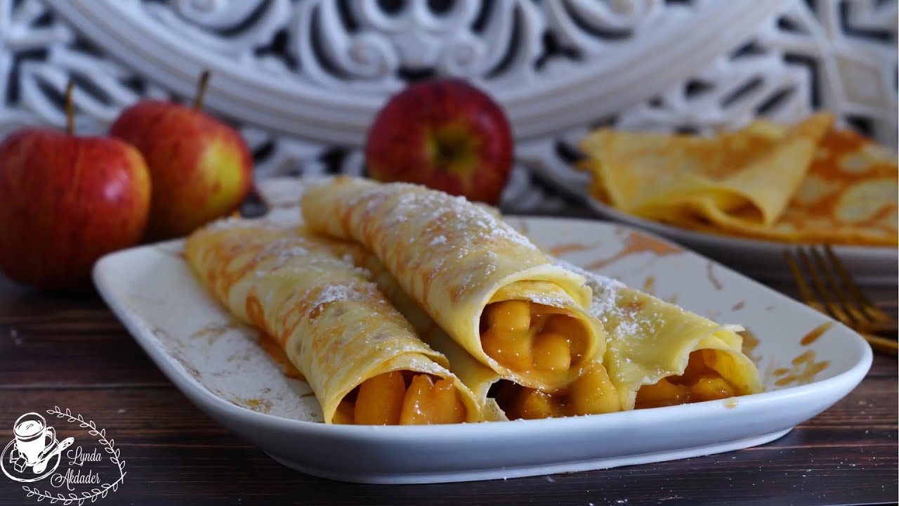 Crêpes aux pommes caramelisées parfumées á la canelle