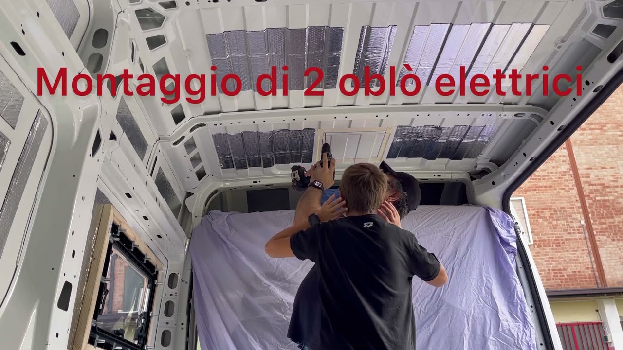 Van Build 5 installazione oblò ventilanti con apertura elettrica su Ducato L2H2, Van Conversion