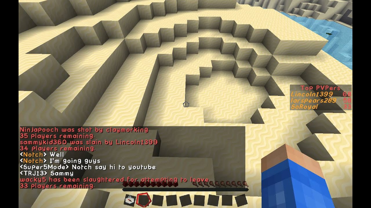 MineCraft : Notch Playing HungerGames With Proof - YouTube