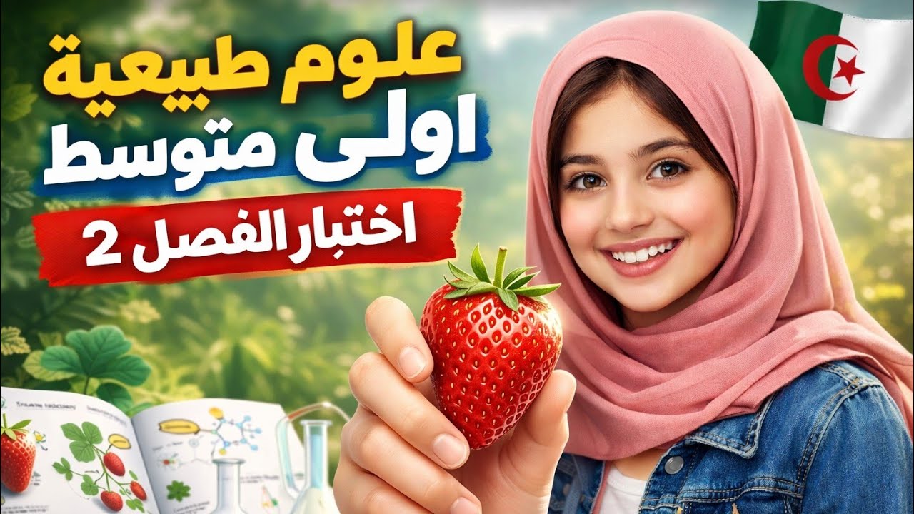 🎯 ذاختبار الفصل الثاني في العلوم الطبيعية 🌿 الأولى متوسط | أهم الأسئلة مع الحل النموذجي📝#بالتوفيق 