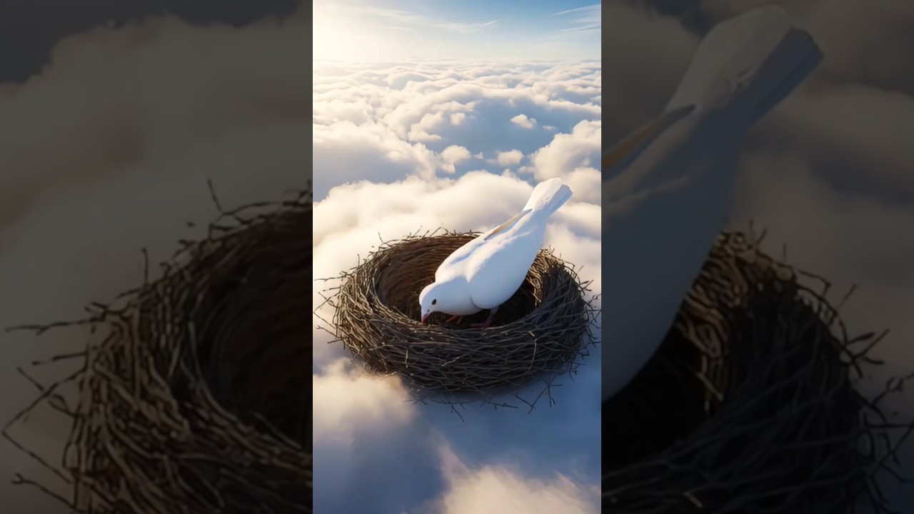 The Lonely Pigeon Above the Clouds 