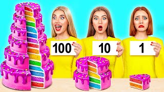 100 Katmanlar Gida Mücadelesi | Yemek Yapmak İçin Çılgın Fikirler Multi DO Challenge