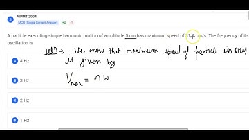 a particle executing simple harmonic motion of amplitude 5 cm has maximum speed is 31.4cm/s