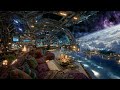 🎵 Astralis Lounge: Cozy Balcony in Celestial Orbit | Space, Water, and Ambient Music | 4K | 10 hrs