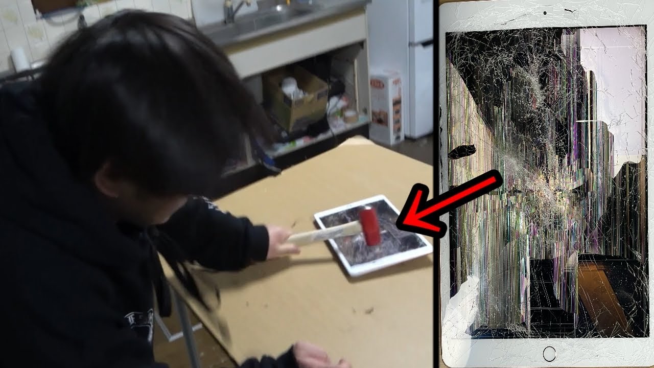 ゲーム実況中にブチギレてiPadを潰す22歳の動画【荒野行動】