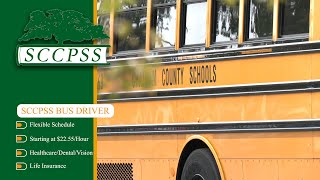You Belong Here!:  Flexible schedule, weekends off and great benefits.  Become an SCCPSS bus driver.