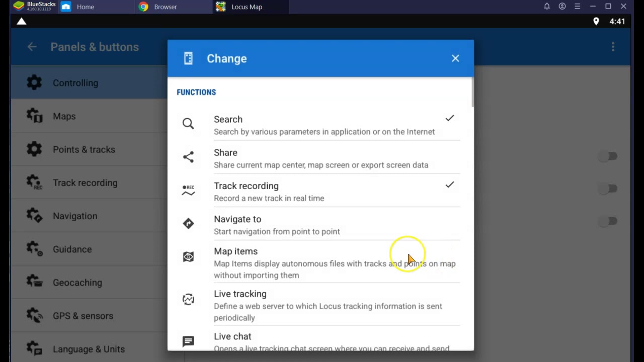 LocusMap place LoPoi Button in right FunctionBar [en]