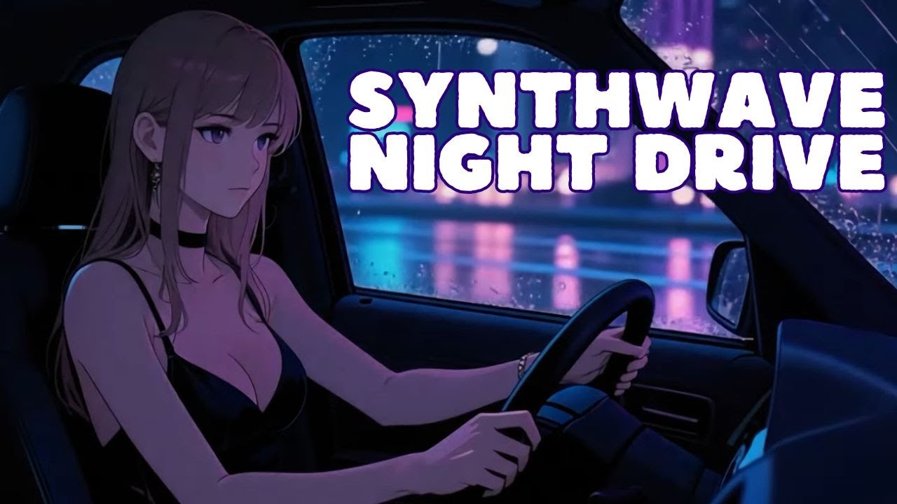 [4K] Passing red lights in a Retro Futuristic City (Night Drive Synthwave Music) — Urban Frequency